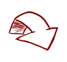 Arrow - Hand Drawn Maroon