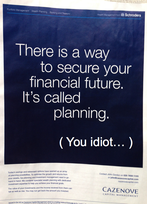 tax planning you idiot